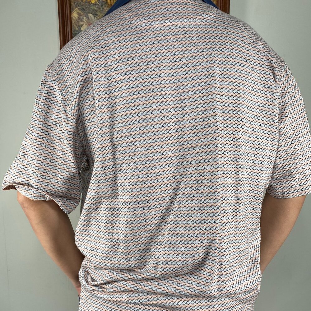 Bryan Nelson Polo Shirt Top Men's Large Multicolor Triple Mercerized Korea - Picture 3 of 9